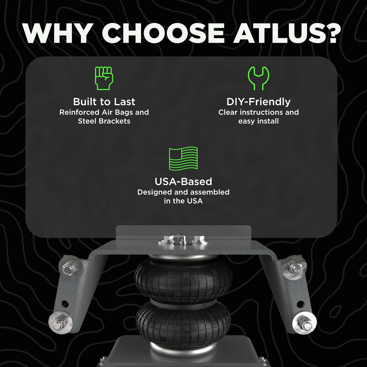 Atlus Engineered By Air Lift A5000 Air Bag Suspension Kit for 2021-2025 Ford ...