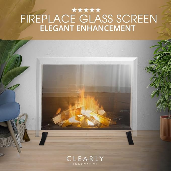 Premium Tempered Glass Fireplace Screen - Image 4