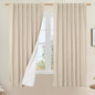 LAMIT 100% Blackout Linen Curtains 63 Inches Long, Flax Textured Living Room by LAMIT
