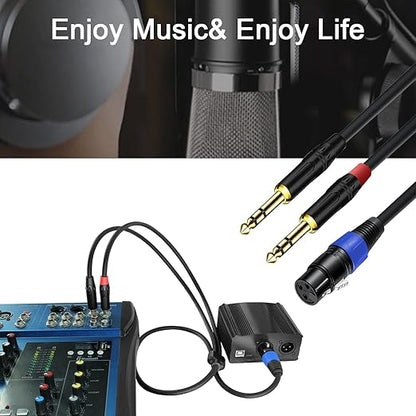 2Pack 6.35mm Dual TRS to XLR Female Cable - Image 9