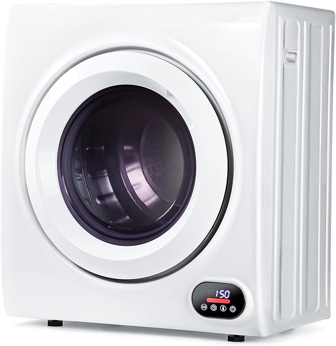 Euhomy Compact Laundry Dryer, 2.65 cu ft Front Load Stainless Steel Clothes by EUHOMY