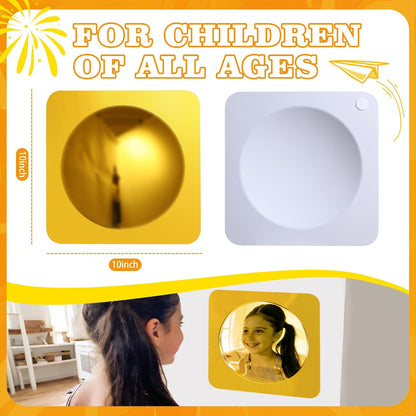 4 Pcs Sensory Wall Mirror, Acrylic Bubble Mirror Christmas Wall Decoration for Sensory Room or Science Classroom, Visual Tactile Stimulation and Curiosity Inspiration