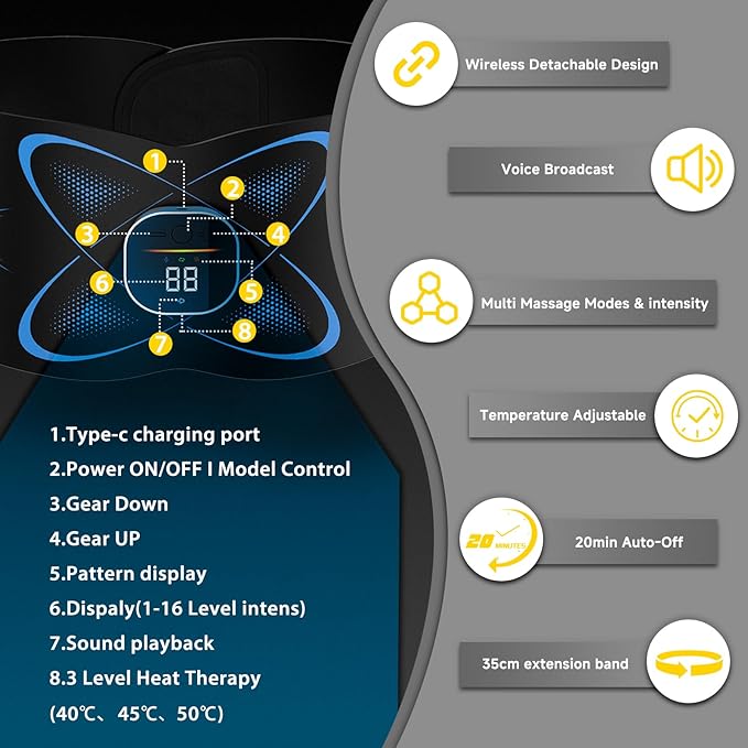 FDA Cleard - EMS/TENS abs Stimulator Abdominal, Electronic Muscle Stimulator - Image 7