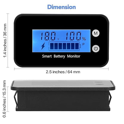 SUPNOVA Waterproof Battery Monitor12v 24v 36v 48v 60v 72v, Car Motorcycle Golf - Image 5
