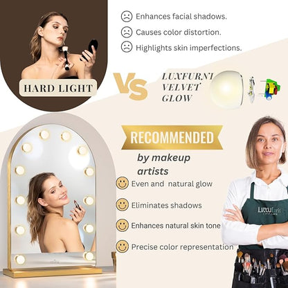 LUXFURNI Hollywood Mirror with Lights Makeup Mirror - Image 5