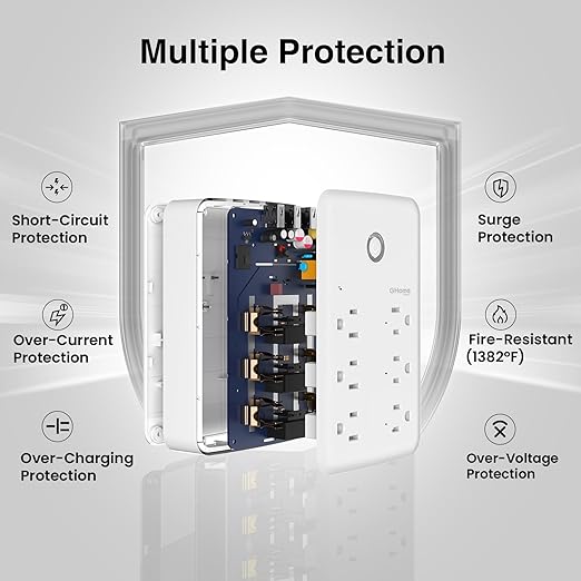 GHome Smart Plug Outlet Extender, Surge Protector - Image 7