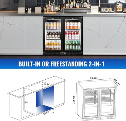 Tylza Back Bar Cooler With 2 Glass Doors, 200L Under Counter Back Bar - Image 7