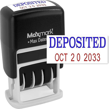 MaxMark Self-Inking Rubber Date Office Stamp by Maxmark