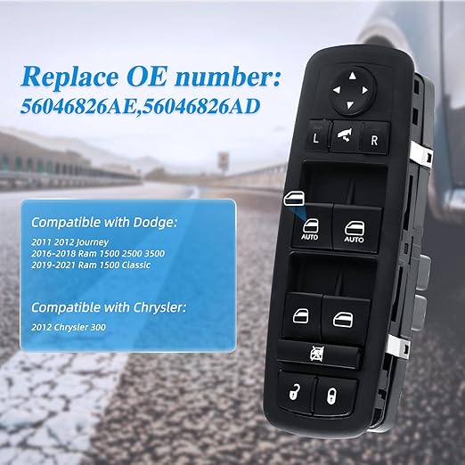 WUANGKI Power Control Window Switch | Front Driver Side | 8+3 Pins | Compatible - Image 5