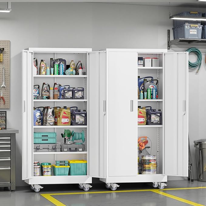 VINGLI Rolling Metal Storage Cabinet - Image 8