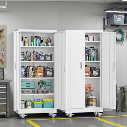 VINGLI Rolling Metal Storage Cabinet - Image 8