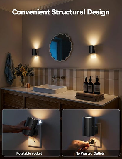 Brightown 2 Pack Night Lights Plug Into Wall, Modern Night Light - Image 4