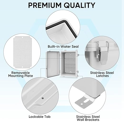 TICONN Waterproof Electrical Junction Box IP67 ABS Plastic Enclosure - Image 4