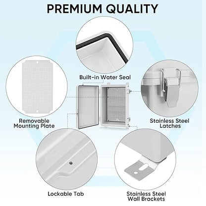 TICONN Waterproof Electrical Junction Box IP67 ABS Plastic Enclosure - Image 4