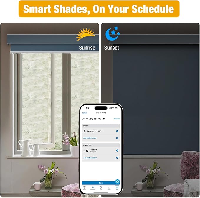 AM25 Zigbee Smart Blinds Motor for 1.5" Shade Tube, Type-C Rechargeable Window - Image 4