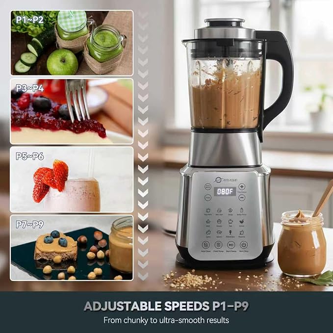 Glass Blenders for Kitchen – Stainless Steel Professional Blender for Smoothies - Image 3