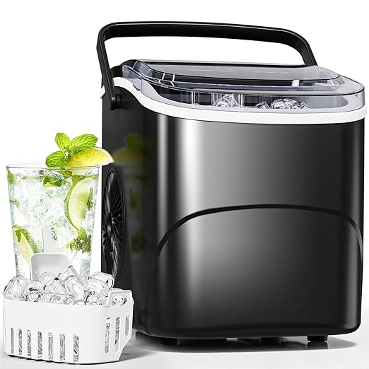 Antarctic Star Pro-Grade Countertop Ice Maker, 9 Cubes in 6 Mins, Self-Cleaning by AntarcticStar