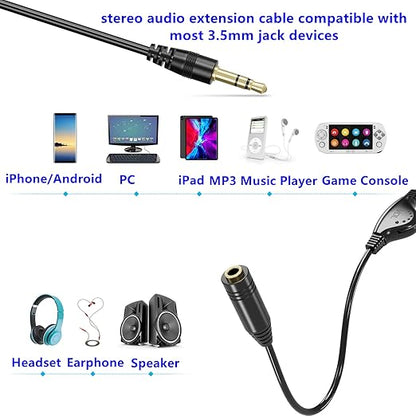 PChero 3.5mm Male to Female Stereo Audio Extension Adapter Cable - Image 5