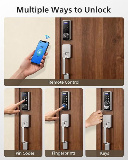 Philips Wi-Fi Smart Lock with Handle, Keyless Entry Keypad Door Lock with Handle - Image 2