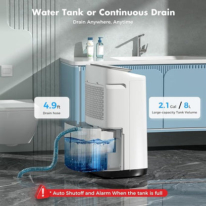 WHOY Dehumidifier for Basement 6, 000 Sq Ft, 120 Pints Max. Smart Compressor - Image 5