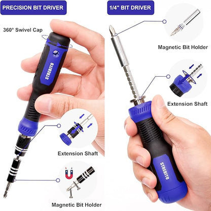 STREBITO Precision Screwdriver Set 191-Piece Multi-Bit Screwdriver 1/4 Inch Nut - Image 4
