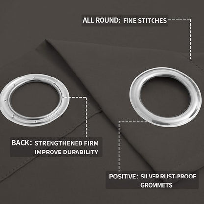 Easy-Going Blackout Curtains for Bedroom, Solid Thermal Insulated Grommet and - Image 4