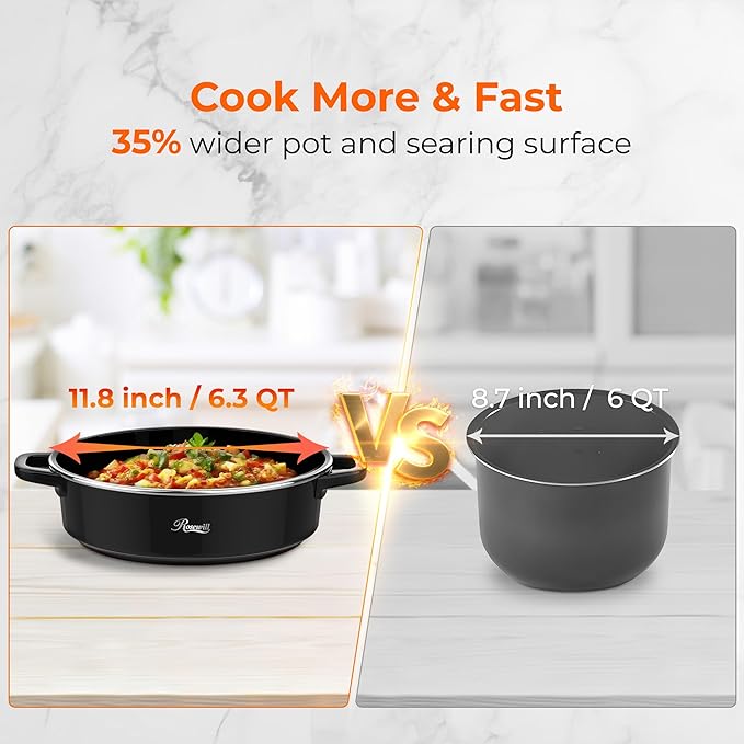 Rosewill 12.7 QT Electric Hot Pot Slow Cooker - Image 8