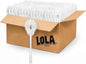 LOLA Toilet Bowl Brush w/Curved Head, 36 Pack, Coated Wire, Durable Poly by LolaProducts