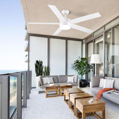 POCHFAN 60 Inch White Ceiling Fans - Image 6