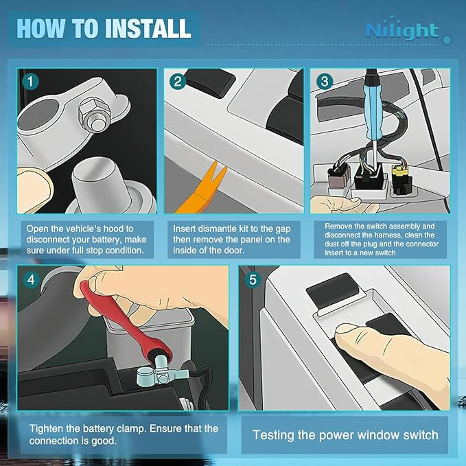 Nilight Power Master Window Switch Compatible - Image 6