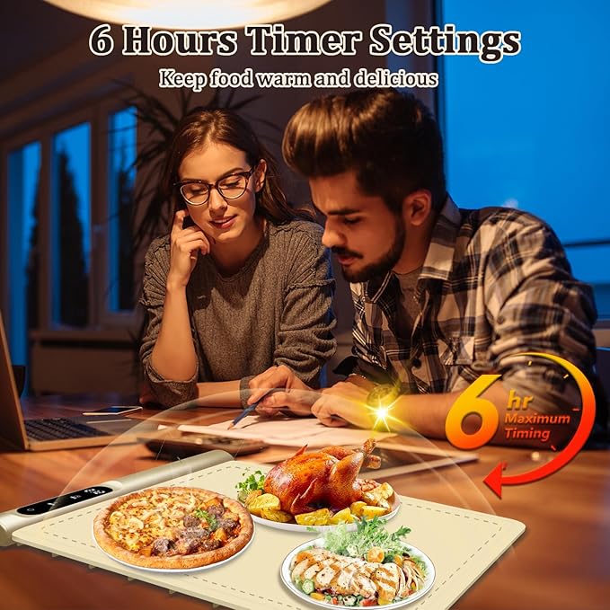 Upgrade Graphene Warming Mat for Food, Electric Warming Tray Rapid Heating - Image 6