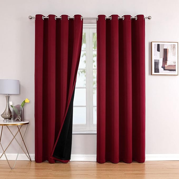 ChrisDowa 100% Blackout Curtains 102 inch Long by ChrisDowa