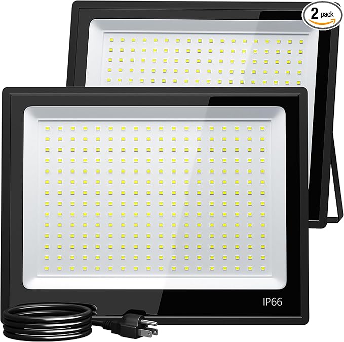 XXBSAZ 200W LED Flood Light Outdoor, High Output Plug-in & Hardwired Commercial by XXBSAZ