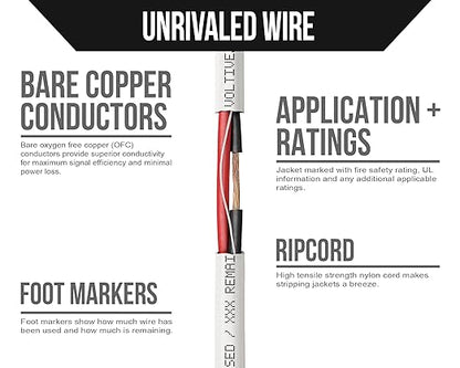 Voltive 14/2 Speaker Wire, Riser CL3R, 500ft - Image 3