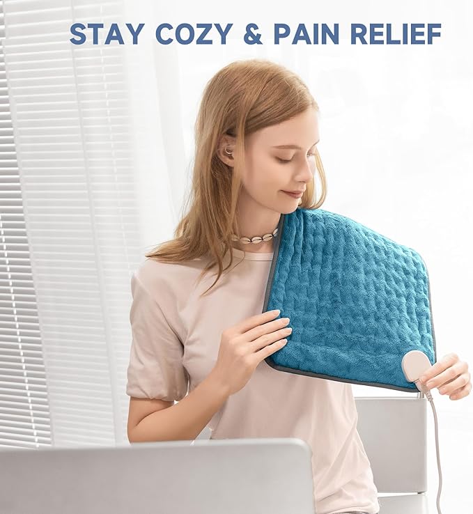 Electric Heating Pad for Back and Shoulder Pain Relief, Soft Heat Blanket - Image 2