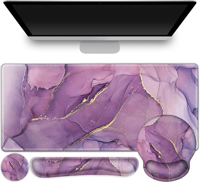 ToLuLu Desk Mat, XXL Large Mouse Pad Wrist Support Set，4 in1 Gaming Mousepad by ToLuLu