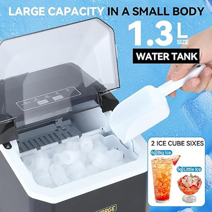 Portable ice Machine: with Handle, with Cleaning Function, with Basket and Spoon - Image 5