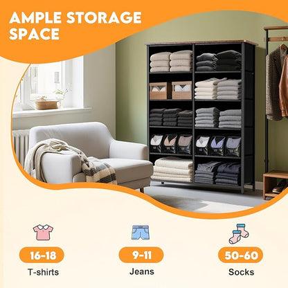 Curved Profile Dresser for Bedroom, Chest of Drawers, 10 Storage Drawers - Image 6