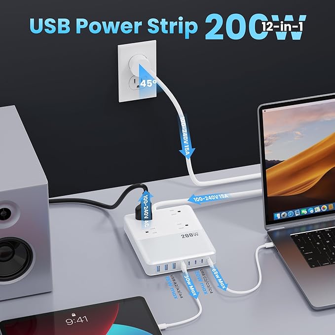 12-in-1 Charging Station USB C Power Strip - Image 5