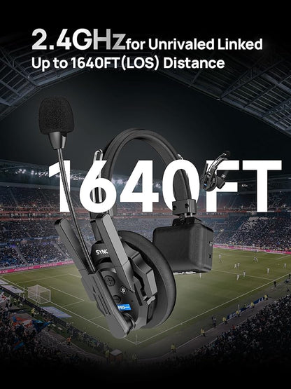 SYNCO XTALK XPRO13 Wireless Communication Headset System, Full Duplex 2.4GHz - Image 6
