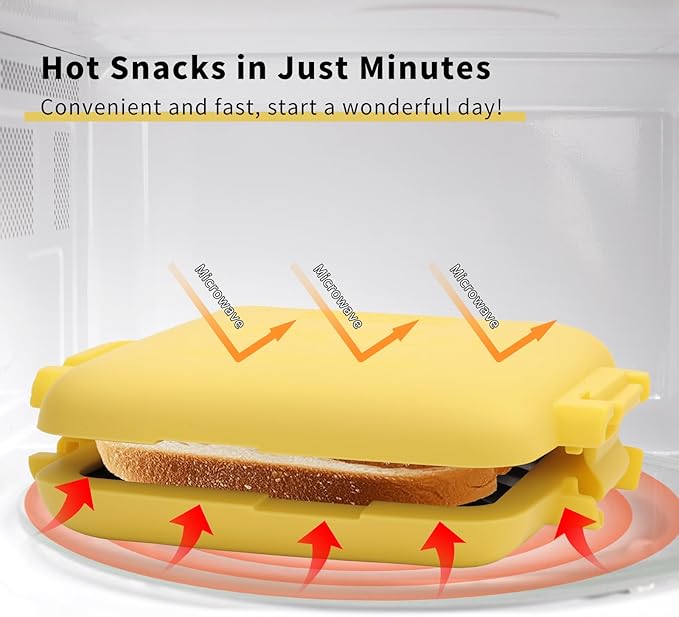 Microwave Sandwich Maker, Heat-Resistant Silicone Rubber Shell, Advanced - Image 4