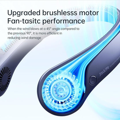 JISULIFE Portable Neck Fan, Hands Free Bladeless Fan, 5 Speeds, 4000 mAh - Image 3