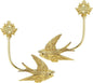 2 Pcs Vintage Heavy Duty Gold Brass Bird Head Curtain Tiebacks, Wall Mounted Handcrafted Animal Sculpture Curtain Holdbacks, Decorative Curtain Hooks for Living Room、 Bedroom and Home Office
