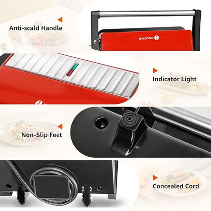 Panini Press Grill, Aigostar 1000W Sandwich Maker - Image 8
