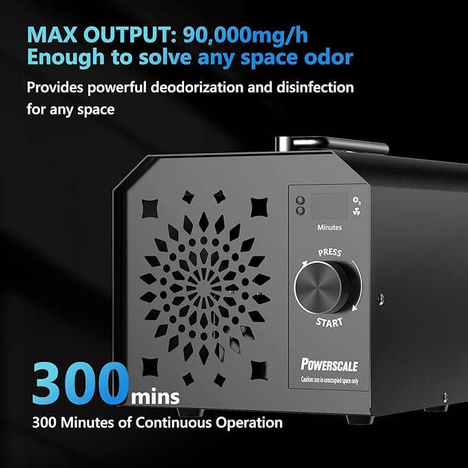 PowerScale Ozone Generator 90, 000mg/h O3 Intelligent Control Ozone Odor - Image 8