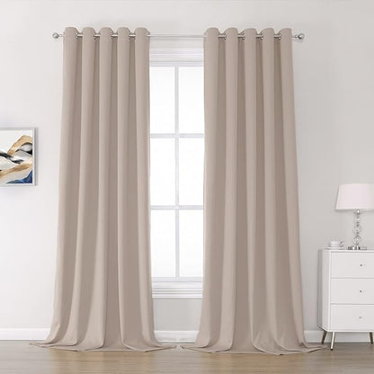 DUALIFE Light Coffee Color Curtains by DUALIFE