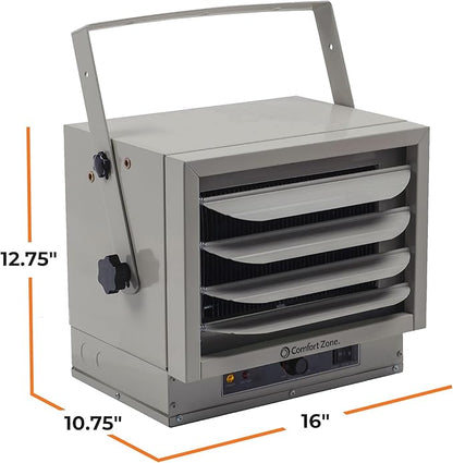 Comfort Zone Hard-Wired Ceiling Mount Garage Electric Space Heater, Fan-Forced - Image 8