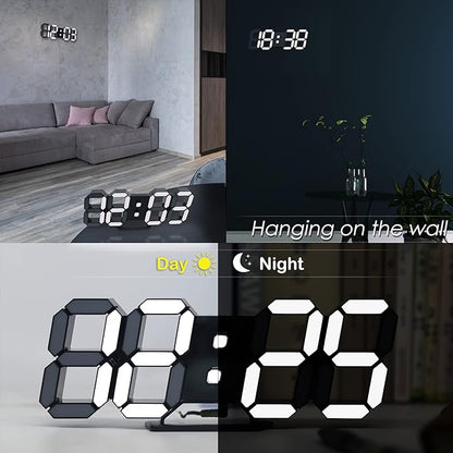 KOSUMOSU Digital Clock 3D LED Wall Clock - Image 5