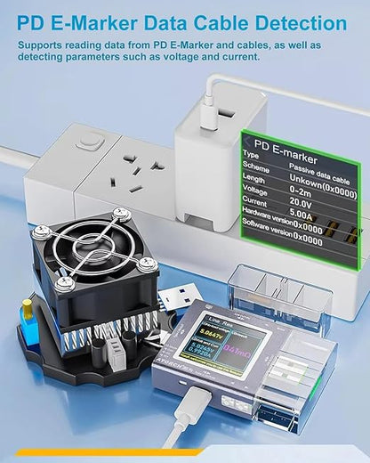Eversame USB Tester, Type-C/USB 2 in 1 Fast Charging Protocol Voltmeter Power - Image 4