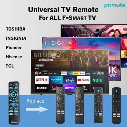 Primote Remote w/Backlit for Fire& Roku Smart-TVs, Including - Image 3